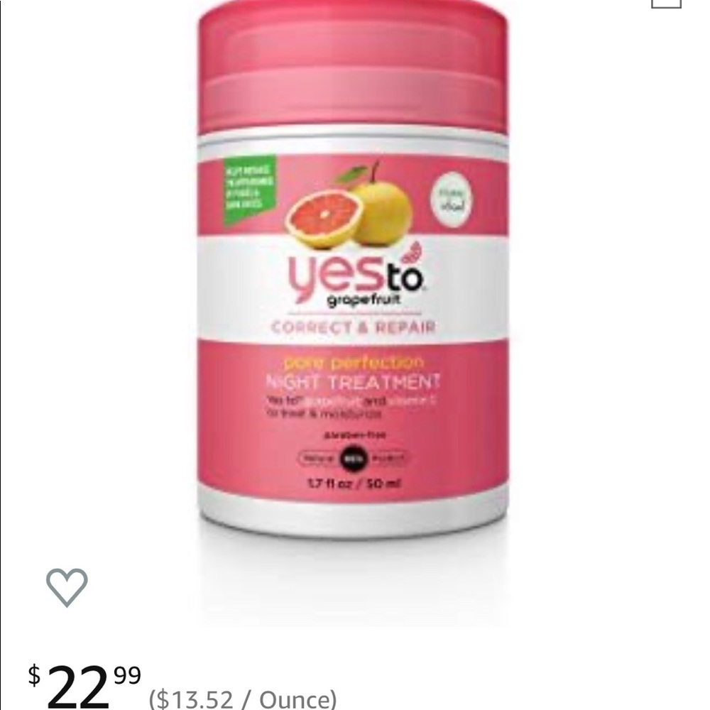 Yes to Grapefruit pore perfection Night Treatment